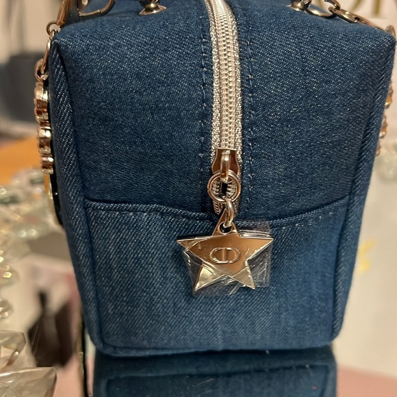 Dior Denim Pouch with Handles Attached - Picture 3 of 12